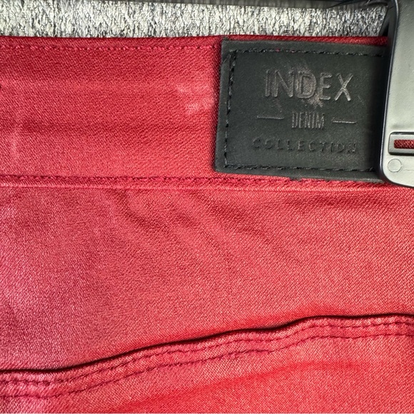 Index Collection Faux Leather Stretch Skinny Pants Mid-Rise Women's Size  28 - Picture 5 of 6